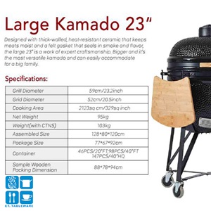 BBQ Kamado-23"窯烤爐-預購/★大型物件，不包含運費  運費都需另外計算★