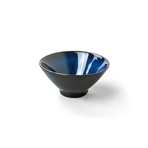 碗 ☆ 貓眼藍 釉色 陶瓷 斗笠碗｜15.5 × 7.5 ㎝｜單個