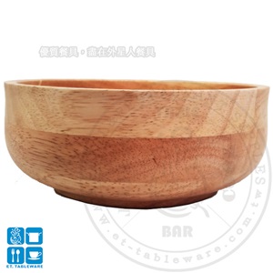 碗 ☆ 橡膠木沙拉碗｜15.5 × 6.3 ㎝｜單個