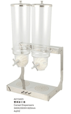 麥片桶-ETF圓柱形雙頭麥片器(20x23xH:62cm/4qtx2)
