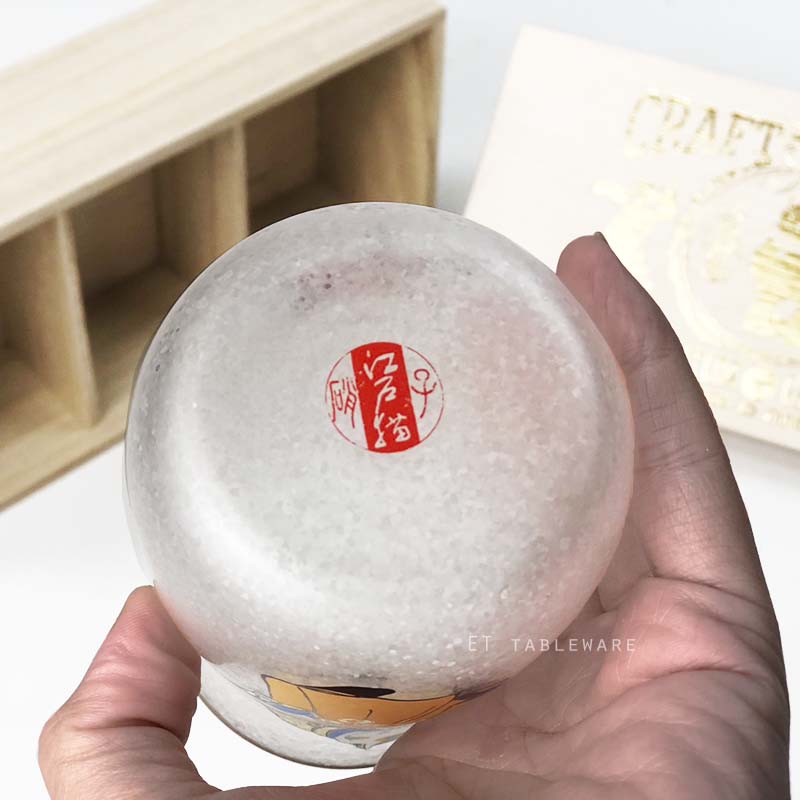 杯 ☆ 江戶貓 啤酒 杯 三件組｜玻璃．木盒｜單組 