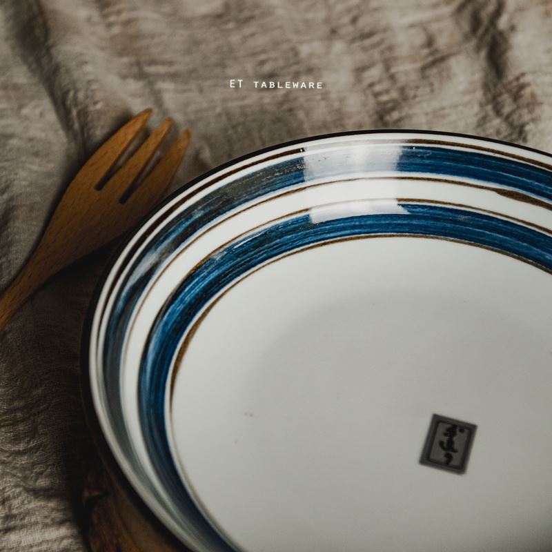 盤 ☆ 青瓷繪染 飯盤｜17.5 × 4 ㎝｜單個