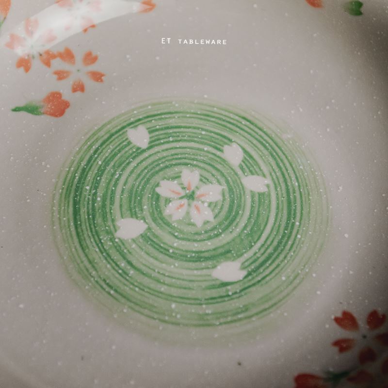 盤 ☆ 紅櫻花 飯盤｜18 × 3.5 ㎝｜單個