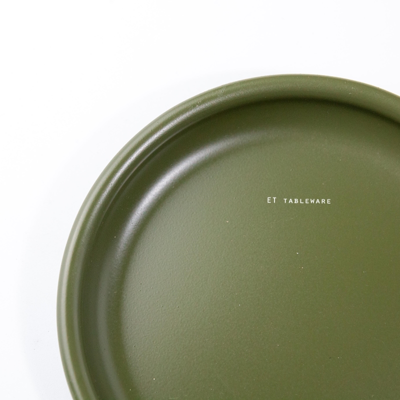 盤 ★ 千風 復古餐盤｜12 cm｜橄欖綠｜單個
