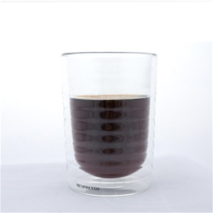 玻璃雙層杯--雙層濃縮咖啡杯85CC波紋身