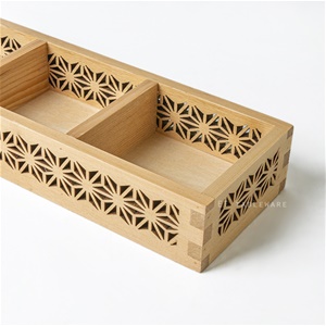 木盒 ☆ 三格木盒(透雕)｜27 × 9.5 × 4.5 ㎝｜單個