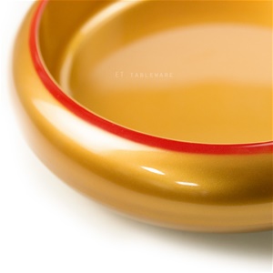 盤 ☆ 豪華金鑲紅邊壽司盆｜28 × 6.3 ㎝｜單個
