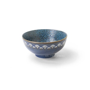 碗 ☆ 窯變浮雕藍皮革紋 碗｜20.5 × 9.5 ㎝｜單個