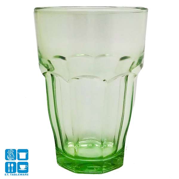 薄荷綠彩色-強化水杯(6入)370ml