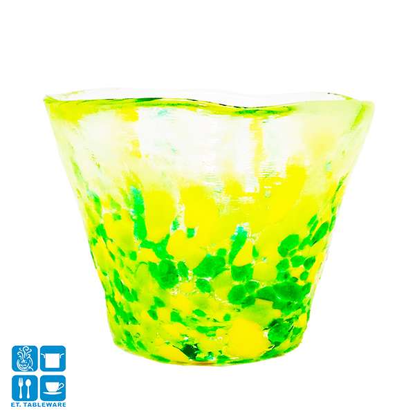 清酒杯-綠色琉璃清酒杯(1入)50cc日本津軽手作