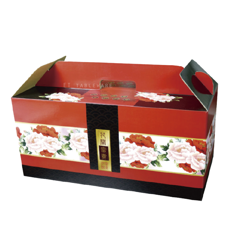 年菜手提盒 (可裝六入年菜盒)｜55 × 28 ×  34 ㎝｜單個 ( 年菜外帶盒 無 滿五千免運 )