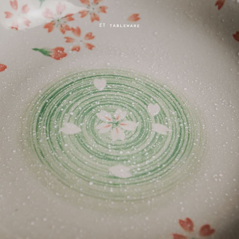 盤 ☆ 紅櫻花 飯盤｜21 × 4 ㎝｜單個