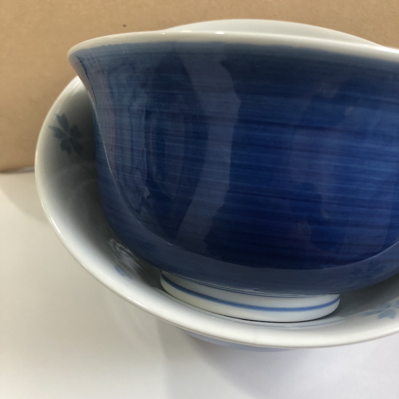 日式 藍櫻 Φ15.2cm 陶瓷隔熱碗｜單個
