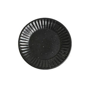 羅馬粗陶 Φ16.3cm 陶瓷 早餐盤｜鐵鏽黑｜單個