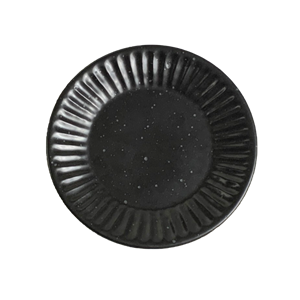 羅馬粗陶 Φ22.5cm 陶瓷餐盤｜鐵鏽黑｜單個